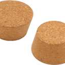 OLYCRAFT 2Pcs Large Cork Stoppers 2.4~3.2 Inch Cork Bottle Stoppers Tapered Corks Plugs Corks Canning Jar Lids Wood Tapered Plugs Wooden Taper Stopper for Kitchen Wedding Favor Canning