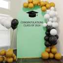 Arch Backdrop Stand and Cover Set, 7.2FT Metal Photo Balloon Arch Backdrop Stand for Wedding Birthday Party Baby Shower Ceremony Graduation Decoration, Green