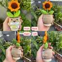 2 x Positive Sunflower Crochet Doll - Sometimes You Forget You Are Awesome Gifts - Emotional Support Crochet Gifts For Teacher Friend Coworker Men Women Inspirational Motivational Birthday Thank You