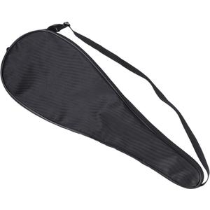 Badminton Racket Bag Lightweight Waterproof Racket Cover Bag Multi-use Racket Shoulder Bag Portable Squash Racket Cover with Zipper Closure&Adjustable Strap for Men Women Outdoor Indoor Sports (Black)