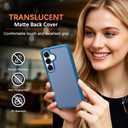 Compatible with Samsung Galaxy S25 Edge Case, Anti-Fingerprint Matte Coating, Protective Hard Back Slim Translucent Case for Galaxy S25 Edge 6.7", Blue