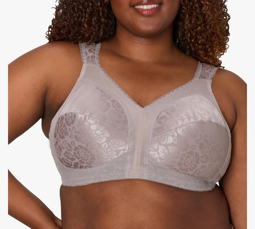 Playtex Women's Wireless Bra, 18 Hour Plus-Size Bras, Full Coverage, Smoothing 42C
