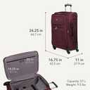 SwissGear Sion Softside Expandable Spinner Luggage Durable Lightweight Travel Suitcase, Merlot, Checked-Medium