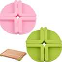 Silicone Non-Slip Feet for Cutting Board, Shock-Absorbent Reusable Cutting Board Legs Stabilizer Pads for Kitchen Countertop Surface Protection, Chopping Board Accessories(COLOR:Pink + Green)
