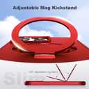 TIANLI Designed for iPhone 11 Pro Max Case with Magnetic Invisible Ring Stand [Compatible with Mag-Safe] [Military Drop Protection] Shockproof Anti-Slip Cover for iPhone 11 Pro Max 6.5 Inch,Red