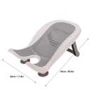 Baby Butt Washing Basin, Portable Bath Tub with Strong Suction Cups and Foldable Stand for Newborn Bathing Support, Non Slip Comfortable Design