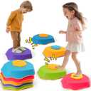 5-Pack Stepping Stones for Kids with Sound Effects - Balance & Coordination Toys for Toddlers Ages 3+, Indoor/Outdoor Play with Interactive Sensory Feedback