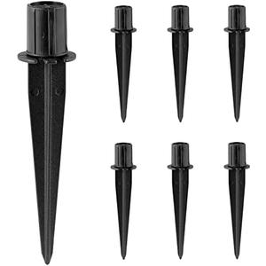 Metal Stakes Solar Lights Replacement Spike - Outdoor Ground Stake for Backyard Garden Lights Landscape Yard Pathway Patio Lamps 6 Pack - Fits 3/4" Poles (0.78" Actual), 5-3/8" Long