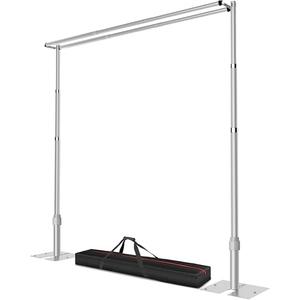 12x10ft Heavy Duty Backdrop Stand Double Crossbar Pipe and Drape
Sturdy Heavy Duty Background Frame with 10.3Lbs Metal Base for Parties Photography Wedding Photoshoot Decoration - Sliver