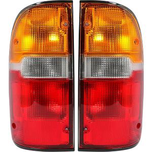 HECASA Tail Light Compatible with 1995-2000 Toyota Tacoma Pair Signal Brake Lamp Rear Taillight Assembly W/Bulb Replacement for TO2800116 TO2801116 8156004030 8155004030