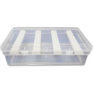 Rod Bangle Box for Women, Transparent Plastic Jewellery Organizer, Bangles Storage Box for Travel Bridal Daily Use, Big Size Bangles Case (PACK OF 2)