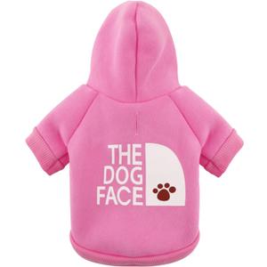 Paiaite Pink Chihuahua Dog Hoodie: Keep Your Pup Warm and Stylish with a 'The Dog Face' Printed Sweatshirt, Pet Clothes, and Sweater Coat All in One Perfect for Winter and Cool Summer Nights! Pink M