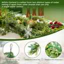 9ft Artificial Eriksson Cypress Garlands, Artificial Christmas Garlands Faux Green Cedar Fake Pine Needles Garland for Table, Stairs, Mantle, Holiday Decor(Eriksson Cypress,9 FT)