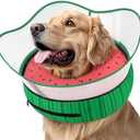 Supet Raised Inflatable Dog Cone Collar to Stop Licking, Soft Dog Cone Alternative After Surgery, Pet Neck Donut Collar for XL