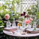 SUPMIND 24pcs Glass Bud Vase Set, Small Clear Flower Vases for Centerpieces in Bulk, Mini Vintage Vase for Wedding, Home,Table Decoration