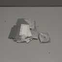 Queekay 48 Pieces Christmas Photo Ornament Frames 2 x 3 Inch Hanging Picture Xmas Gifts Glitter Mini Frames with Ribbon DIY Crafts Hanging on Christmas Trees Easter Wedding Decorations(Silver)