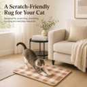 Cat Scratcher Mat, Natural Sisal Cat Scratch Pad for Cats | Rug-Style Sisal Cat Scratch Mat, Floor or Wall Use, Anti-Slip Backing, Hook-and-Loop Strips, 23.6 x 15.7 Inch, Coffee White