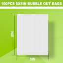 Bubble Pouches Wrap, Clear Not Self-Seal Bubble Out Bags with Double Walled Cushioning, Ideal for Packing, Shipping, Storage, Moving (100PCS-5x8Inches)