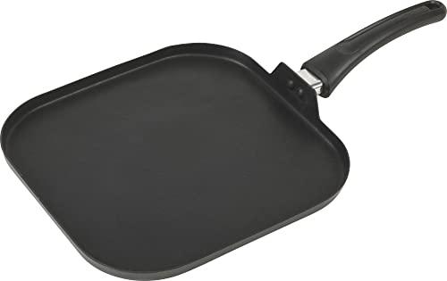 GoodCook 11-Inch Square Griddle Pan, Nonstick Aluminum Frying Pan, Even Heating, Ergonomic Handle, Perfect for Eggs, Bacon, and Breakfast, Small Griddle Pan, Durable Black Finish