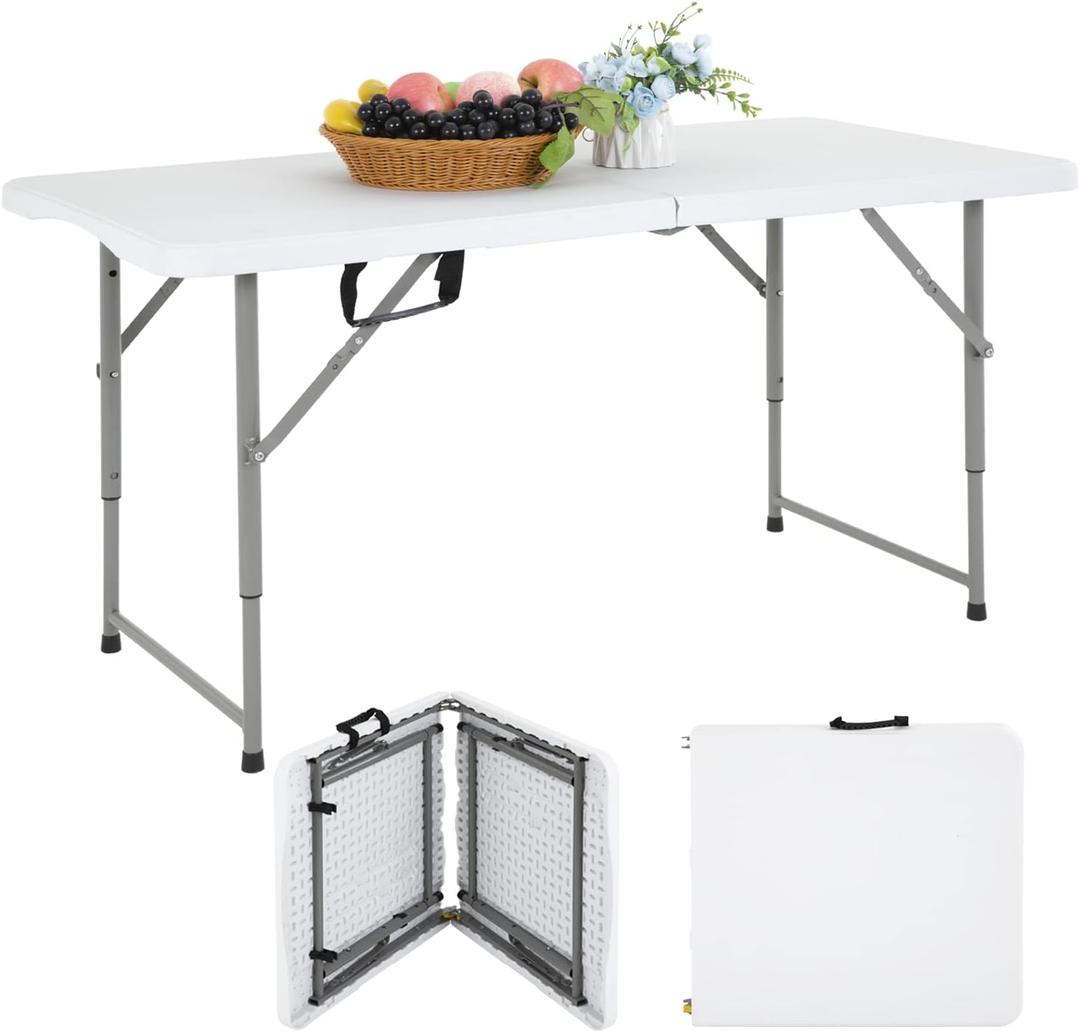 PayLessHere | 4FT Folding Table | White | Portable Plastic Table