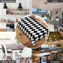 Swono Diamond Rectangle Tablecloth Geometric Black White Diamond Pattern Table Cloth Dining Table Cover for Home Kitchen Restaurant Party Buffet Picnic, 52x70 Inch
