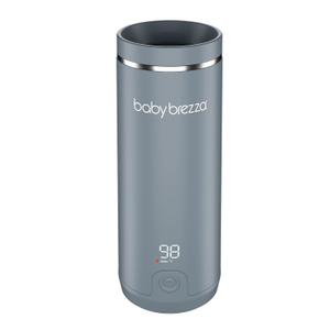 Baby Brezza Portable Warmer 3X Faster Baby Bottle Warming - Travel Breastmilk and Formula Warmer - Safe, Even Heating - Up to 9oz - No Adapters, Grey 