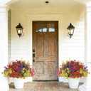 Senjie 24 Bundles Artificial Flowers Bulk for Outdoor Decor, UV Resistant Fake Plastic Flowers, Faux Flowers for Porch Patio Window Boxwood Garden