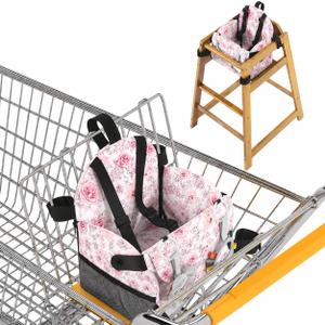 Shopping Cart Covers for Babies and Toddlers, Grocery Cart Cover (Flower) | Thickened Sponge, Portable Waterproof Cart Cover for Grocery Carts & Restaurant High Chairs