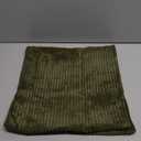 EMEMA Pack of 2 Corduroy Soft Soild Decorative Square Throw Pillow Covers Cushion Cases Spring Pillowcases for Couch Sofa Bedroom Car 12x12 Inch Olive Green