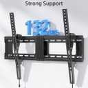 MOUNTUP TV Wall Mount Tilting TV Mount Bracket for Most 37-82 Inch Flat Screen/Curved Low Profile Wall Mount Saving Space Max VESA 600x400mm Hold up to 132 lbs Fit 16" 18" 24" Stud MU0008