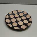 Mud Pie Black Terracotta Platter, Filled, 12" dia