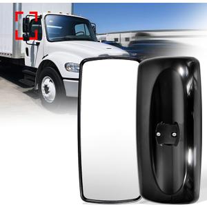 Black Door Main Mirror Replacement for Freightliner M2 2004-2016, Side View Rear View Mirror for Freightliner Columbia 100 106 112 114 Semi Truck Accessories Driver&Passenger Side