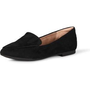 Women's Loafer Flat (7.5, Black Microsuede)