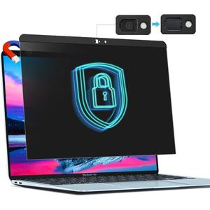 Magnetic Privacy Screen for MacBook Pro 13 Inch (2016-2022,M1,M2) & MacBook Air 13 Inch(2018-2021,M1) Removable Laptop Privacy Filter Shield and Matte Anti-Glare Blue Light Protector