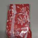 Peva Vinyl Tablecloth, 52" x 70", WINTER CHRISTMAS, SNOWFLAKES ON RED