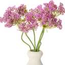 Norme 6 Pcs Artificial Queen Annes Lace Stem 36 Inch Fake Carrot Flower Picks Faux Ammi Majus for Vase Bouquets Home Office Wedding Decor(Purple)