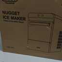 Gevi V2.0 Countertop Gemi Nugget Ice Maker | Self-Cleaning Pellet Ice Machine | Open and Pour Water Refill | Stainless Steel Housing | Fit Under Wall Cabinet | Black