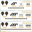 1 Inch Curtain Rod For Windows 66 to 120 Inches, Heavy-Duty Adjustable Decorative Curtain Rod With Rattan Leaf Hollow Finials For Bedroom And Living Room Bronze