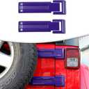 Tailgate Hinge Cover Fit for 2007-2018 JK JKU, Spare Tire Rear Door Bracket Trim Cover(Purple)