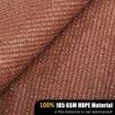 16'x20' Sun Shade Sail Brown Rectangle Canopy Sail Shade for Patio Garden Outdoor Backyard
