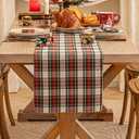 Red White Plaid Christmas Table Runner, Winter Holiday Table Runners 72 inches Long Xmas Decorations Indoor Outdoor Farmhouse Home Kitchen Dining Party Decor