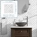 SUNWINGS 10-Sheet Coin Peel and Stick Waterjet Backsplash Self Adhesive Tiles White Marble Wall Panels Stick on Backsplash for Kitchen, Bathroom, Fireplace