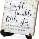 Twinkle Twinkle Little Star Daycare Wall Decor,Decorar Habitacion,Boy & Girl Wall Decor,Wooden Board Decoration With Stand,Decorative Signs & Plaques,Wooden Signs,Baby Shower Decorations,L2