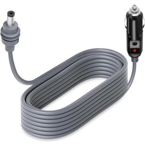Starlink Mini Cable with DC Power Cigarette Lighter, 10FT Waterproof Starlink Mini Cable 12V-24V DC Car Power Cable, 18AWG Starlink Mini Supply for Trucks Buses for Starlink Mini Accessories - Gray