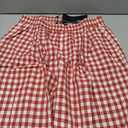 Braroz Womens Gingham Boxer Pajama Plaid Lounge Bottoms Comfy PJ Wide Leg Pants with Pockets Y2K Outfits Red-White Plaid M