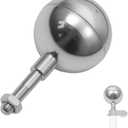 Flag Pole Ball Topper for Outdoor, Sliver Flagpole Ball Toppers Finial Replacement Weatherproof Flagpole Accessories Parts
