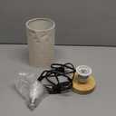 Small Bedside Night Table Lamp for Bedroom, Minimalist Nightstand Lamp with Round Fabric Linen Shade, Study Reading Desk Lamp for Kids Room, Living Room, College Dorm, Home, Office (set of 1)