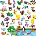 30 Packs Animal Party Favors for Kids, 810 PCS Mini Animal Building Block Toy Set for Goodie Bag Fillers Classroom Prizes Easter Birthday Children's Day for Boys Girls Student Ages 6+