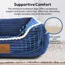 Zerbuger Orthopedic Dog Bed for Medium Dogs,Dog Sofa Beds Supportive Foam Pet Couch Bed with Removable Washable Mat and Nonskid Bottom (Medium, Blue)