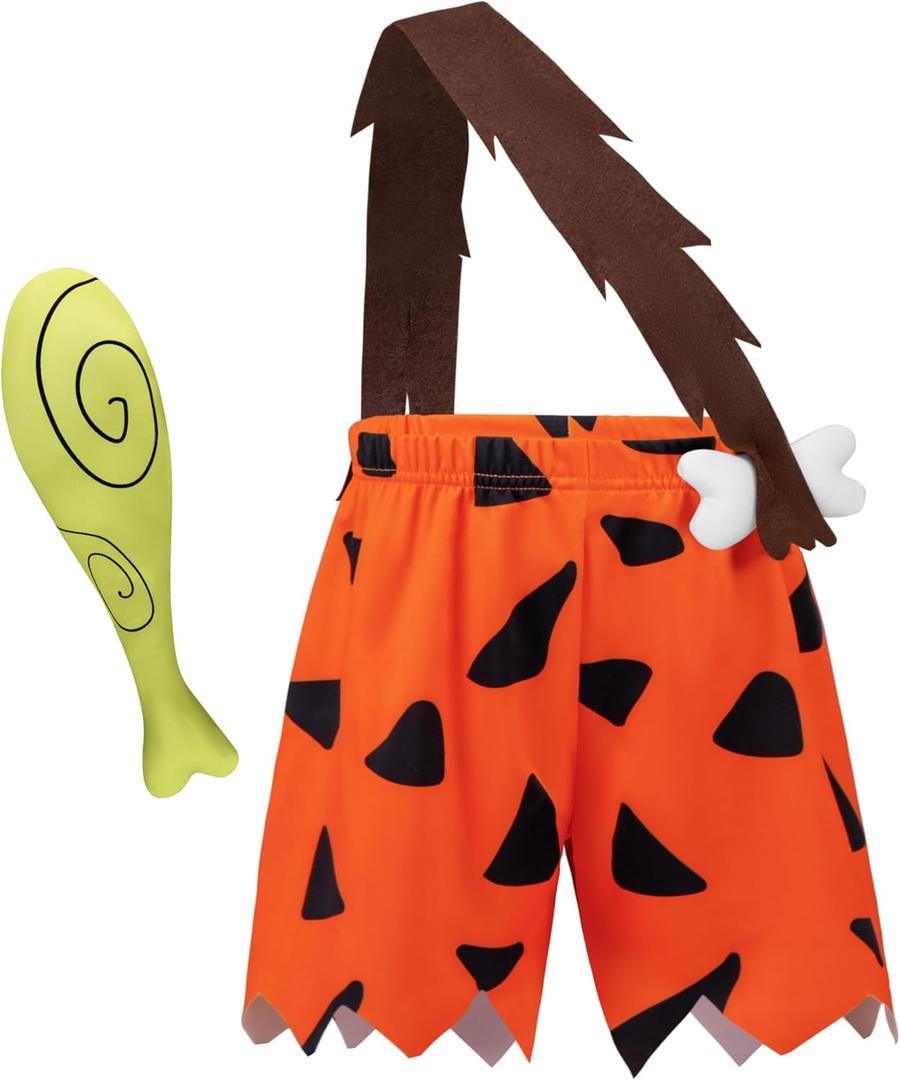 Spooktacular Creations Halloween Toddler Caveman Costume, Baby Costume for Boys, Family Cosplay Outfit for Halloween Dress Up (3T (3-4 YRS))